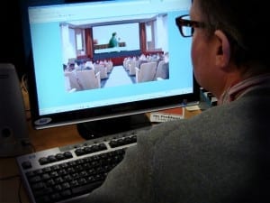 Andy Toms attends a Virtual Trade Show